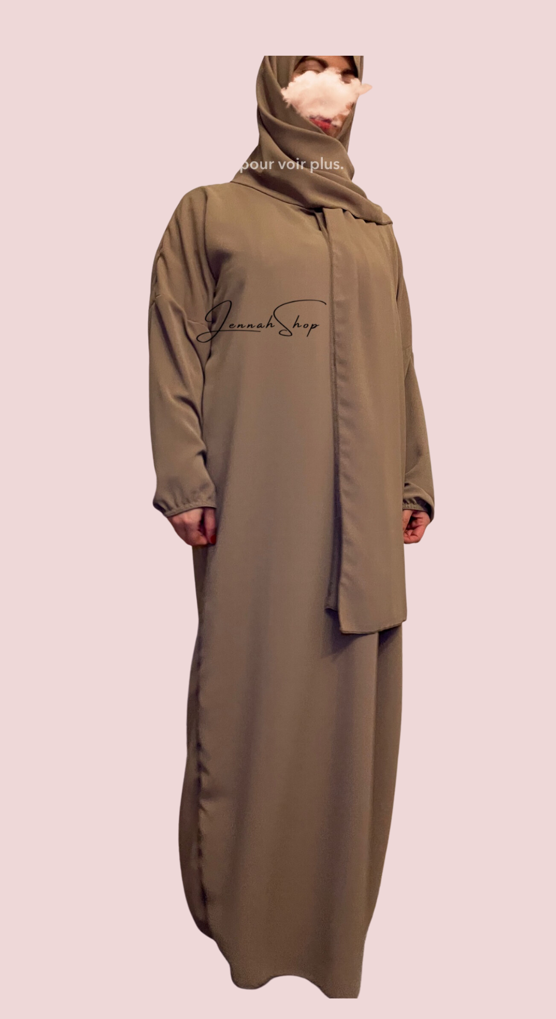 Abaya hijab intégré Marron Camel