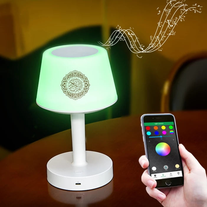 Veilleuse coranique en forme de lampe avec haut parleur Bluetooth